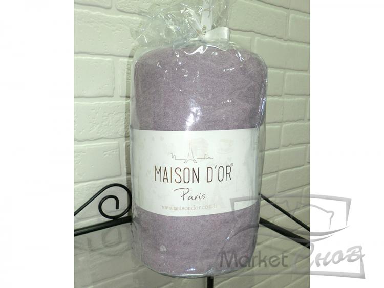 Простыня махровая 180*200+2/50*70 "Maison D`or" лиловая