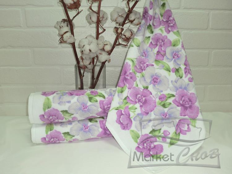 Кухонные полотенца (салфетки) Орхидея белая 45х45