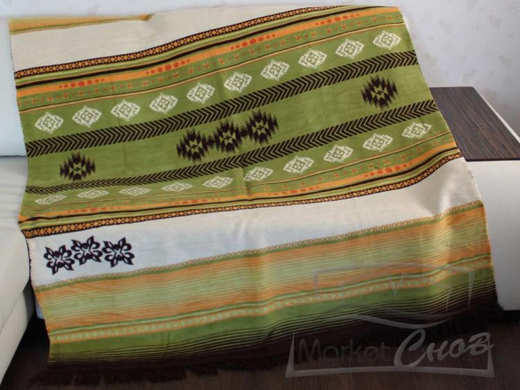 Плед cotton Rajtex 200*220 Скандинавия зеленый 09212b