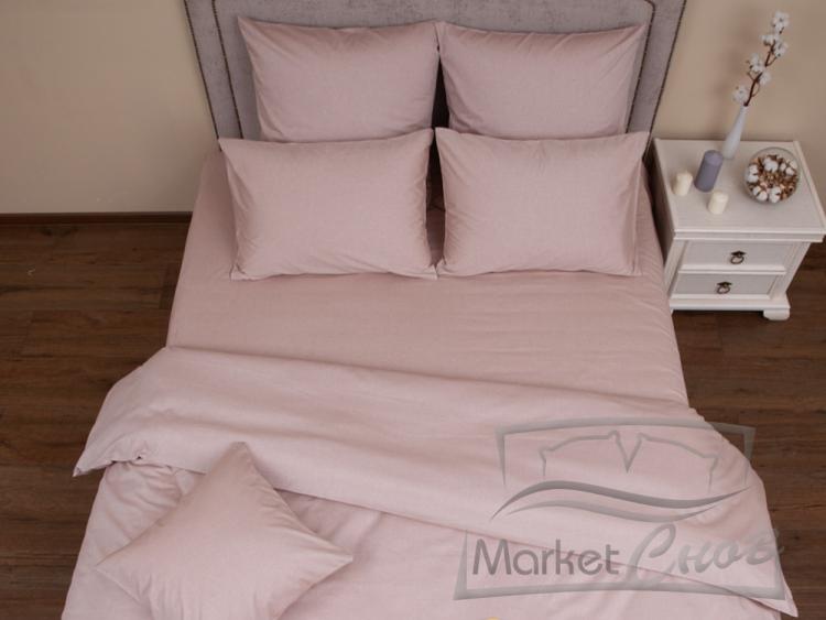 Простыня на резинке 180*200*25 сатин меланж КАКАО