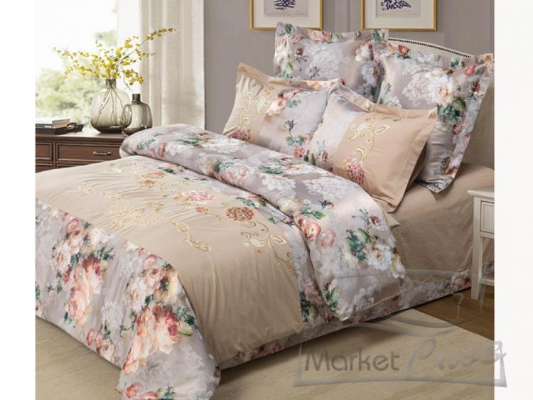 Сатин с вышивкой евро D216