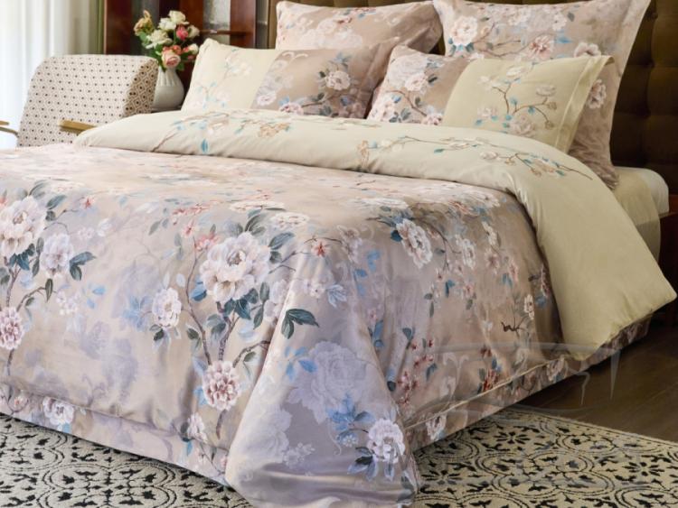 Сатин с вышивкой евро D223