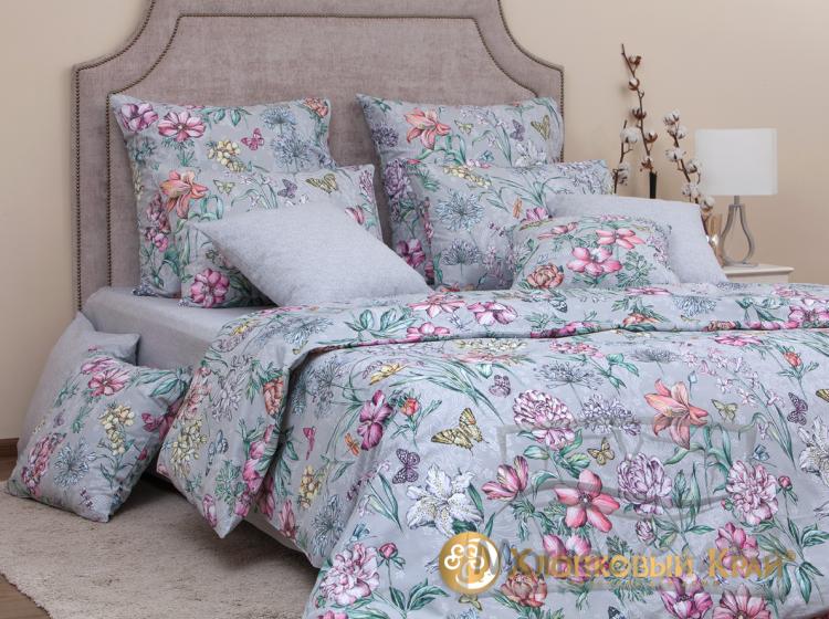 КПБ (1,5 сп.; 2 нав. 70*70; бязь люкс) 6009/2 Флоретта грей