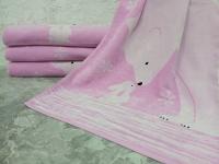 Полотенце BOLANGDE Mesoni Полярный мишка розовый 100*150 сауна 3061