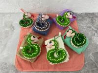 Салфетка микрофибра Змейка 35*35 с игрушкой