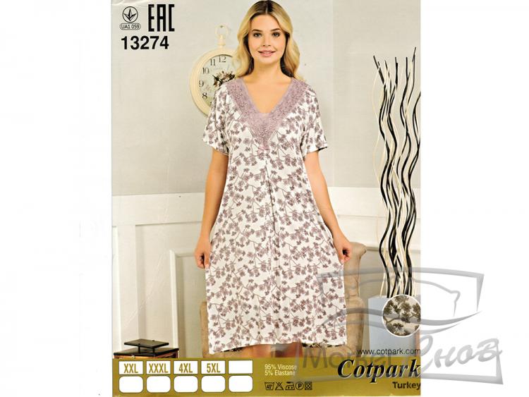 Ночная сорочка с рукавом 13274