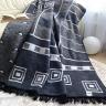 Плед cotton Rajtex 200*220 Геометрия серая 07307с