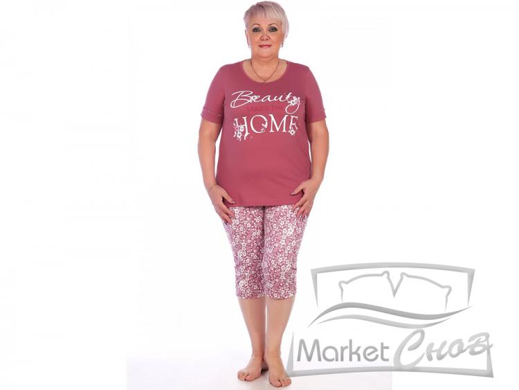 Домашний костюм футболка + бриджи 1493В