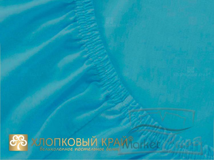Простыня на резинке (200*200*20; трикотаж 125 гр) 04 Голубой