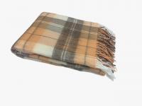 Плед Эльф 170*210 бел-коралл-св.кор 02/NOAH новозеландская шерсть