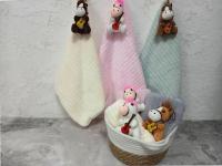 Полотенце новогоднее с игрушкой Лошадь 35*75 из микрофибры