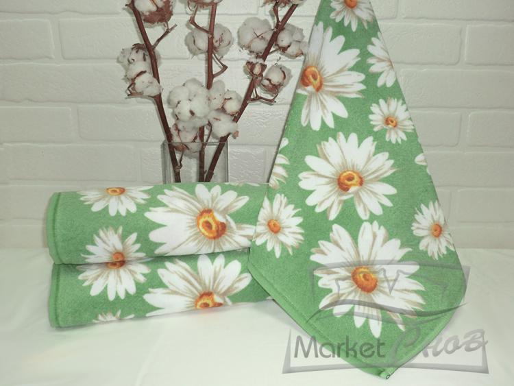 Кухонные полотенца (салфетки) Ромашки зеленые 45х45