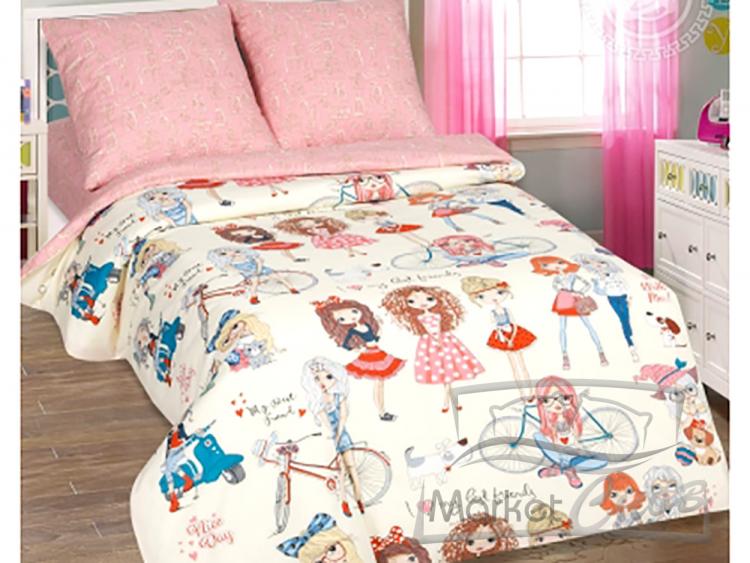 КПБ Райтекс Поплин 1,5 спальный Юниор (100%хлопок) 150*210 Стиляги (1 нав 50*70)