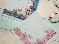 Платки носовые женские Цветы(большой размер) (12шт)