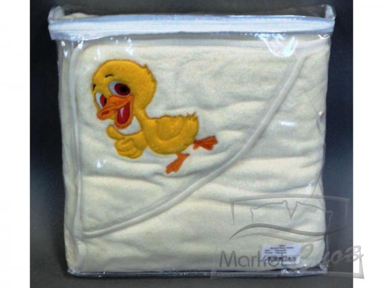 Уголок-Плед бамбуковый 110*110 Утенок Кремовый