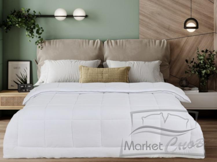 Одеяло Рио Квадро всесезонное 140*205, лебяжий пух, микрофибра белая