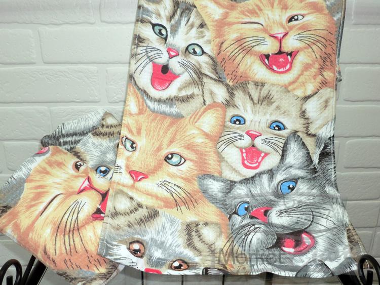 Полотенце Вафельное Котята 34*74 арт.2204284