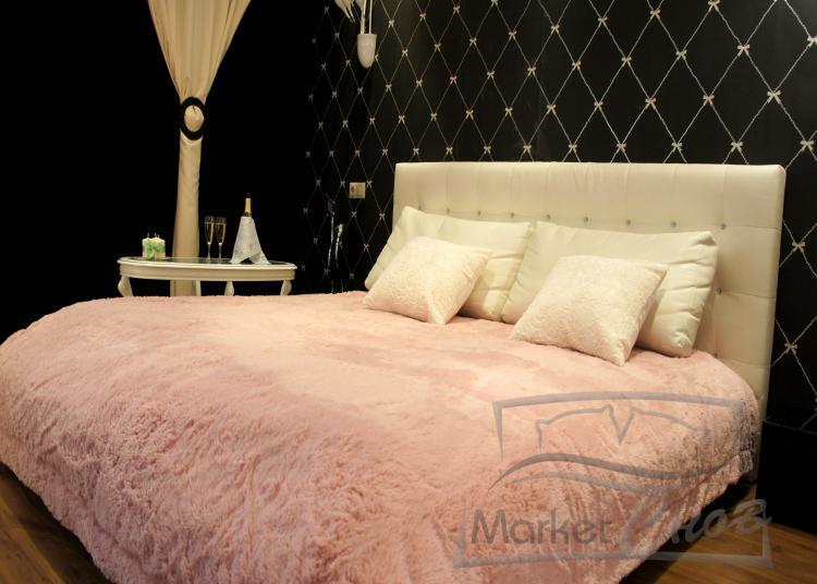 Плед меховой 220*240 Райтекс 100% ПЭС Медведь Травка (розовый) 19004
