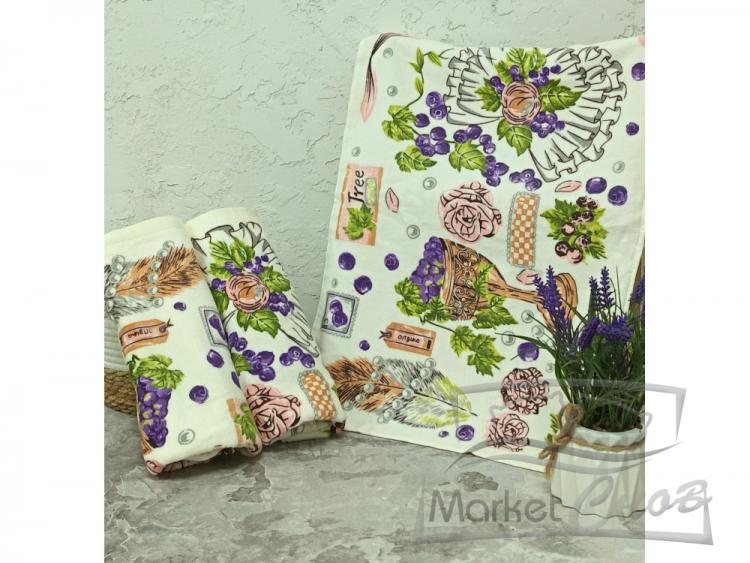 Кухня полотенце из 2-х махра велюр 40*60 арт.8001