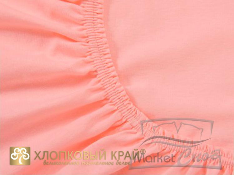 Простыня на резинке (90*200*20; трикотаж 125 гр) 13 Роза