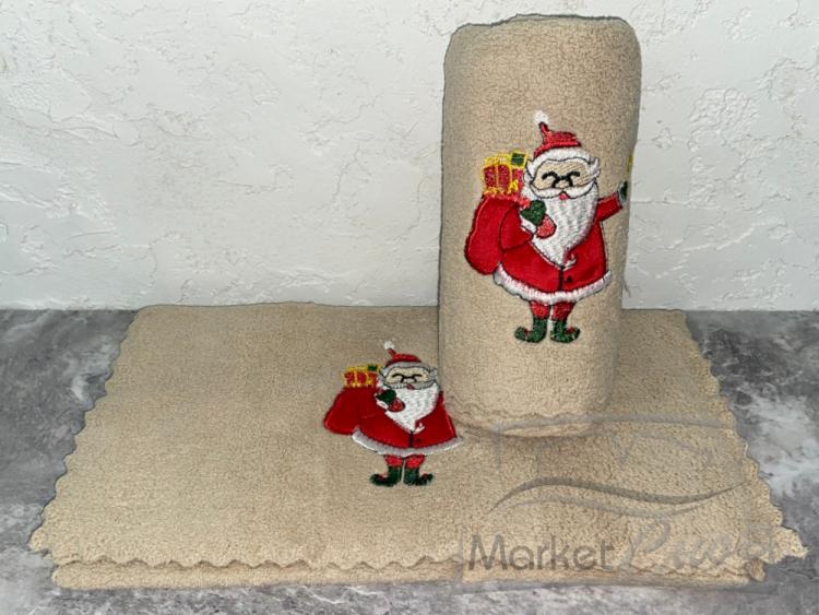 Полотенце новогоднее 35*75 из микрофибры арт.10041149