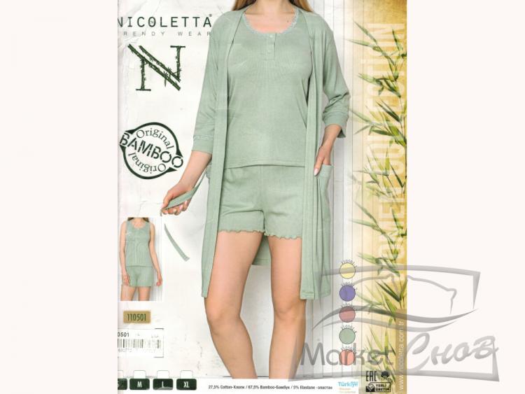 Комплект халат+майка+шорты арт.110501