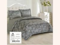 Покрывало одеяло 220*230 с наволочками 50*70 ПАЛЬМА ГРАФИТ арт.CG19-20