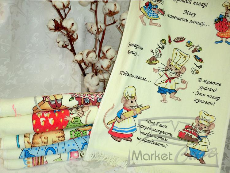 Кухонные полотенца Мышки повар 40х60 (12шт)