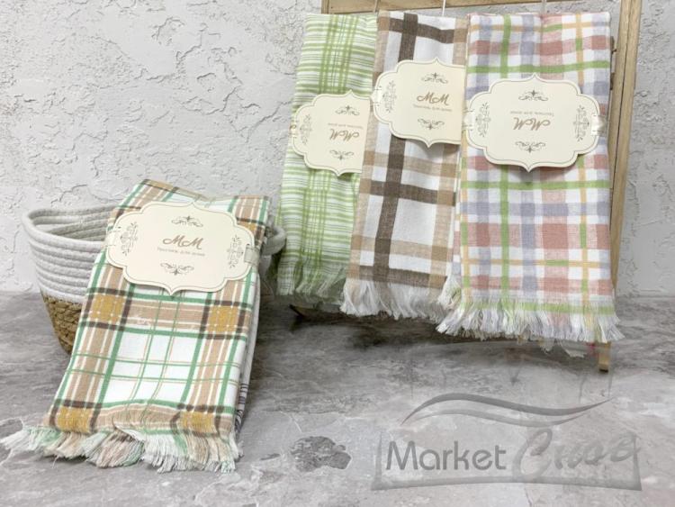 Кухня полотенце из 2-х лен махра 40*60  арт.Z-459