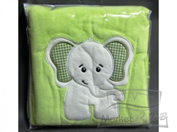 Плед Бамбуковый маленький 110*140 Слоник Зеленый