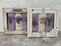 Набор Nilteks/Kochere полотенце вафельное Лаванда(40*60)x3 100% хлопок