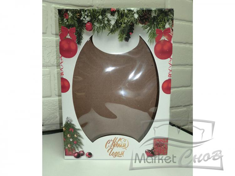 Коробка Новый год 25*18*6 с окном ПС-15