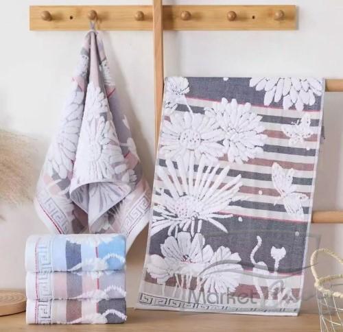 Полотенце Лен махра 34*74 арт.пика