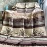 Плед cotton Rajtex 150*200 Орнамент бежевый 09214 m