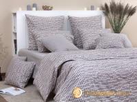 КПБ (2-х сп.; 2 нав. 70*70; бязь люкс) 6005/2 Иттан кофе