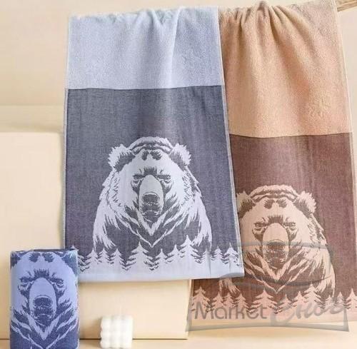 Полотенце Лен махра  34*74 арт.М6606