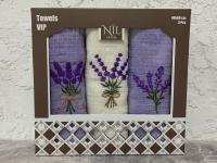 Набор Nil Home полотенце вафельное Лаванда (40*60)x3 100% хлопок