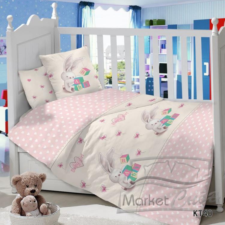 СД-011 Сатин АРТ постельное белье Малыш, простынь на рез, 100% хлопок