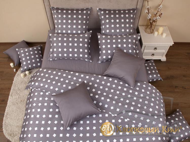 КПБ (1,5 сп.; сатин; 2 нав. 70*70) 5707/5 Тет-а-тет графит