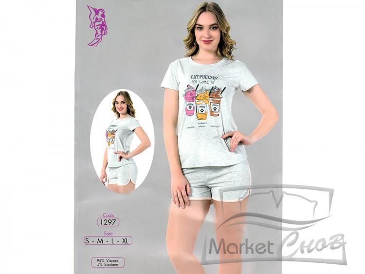 Домашний костюм футболка+шорты 1297