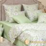 КПБ (Евро; сатин; 4 нав.) 5697/3 Грация фисташка