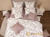 КПБ (1,5 сп.; сатин; 2 нав. 70*70) 5711/2 Ален кофе