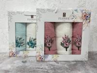 Набор Flossy Life woman цветы(50*90/2+70*140) 100% хлопок
