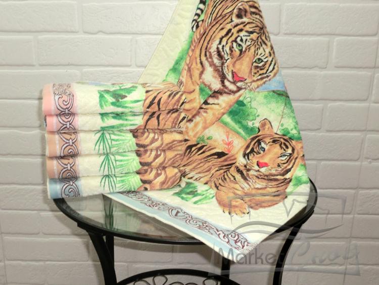 Полотенце махра Джунгли 50*100 (6шт)