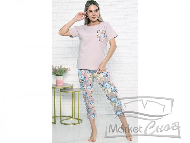 Домашний костюм  футболка +бриджи 3738