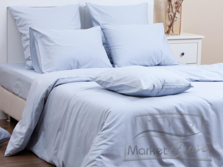 Простыня на резинке 140*200*30 сатин меланж ДЕНИМ