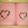 Сердечко 45*90+65*135 Полотенца в бол.коробке N13-254