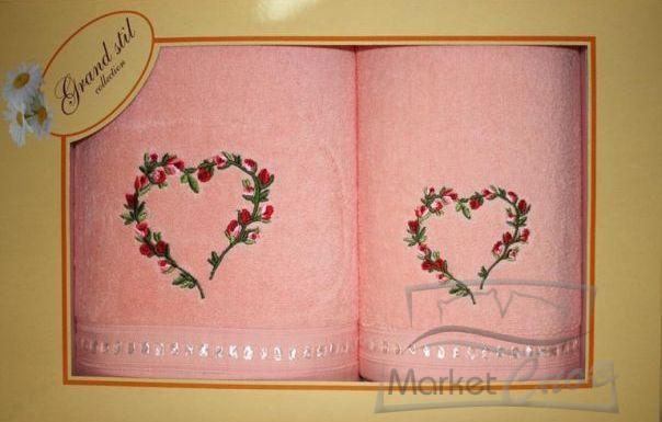 Сердечко 45*90+65*135 Полотенца в бол.коробке N13-254