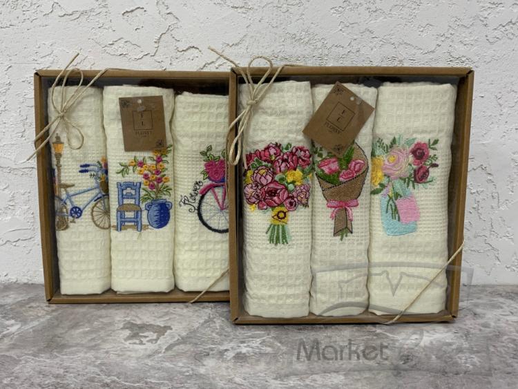 Набор Flossy полотенце вафельное Велосипед (40*60)x3 100% хлопок